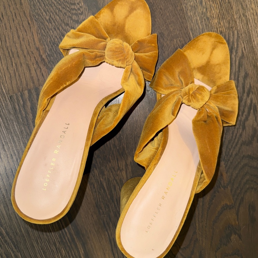 Loeffler Randall Coco Block Heels Bow Knot Slide